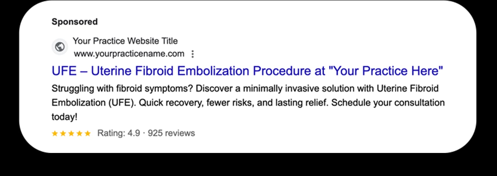 Paid advertising mockup