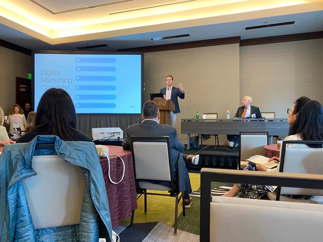 GetFoundFastMD presenting at a vein and vascular industry event